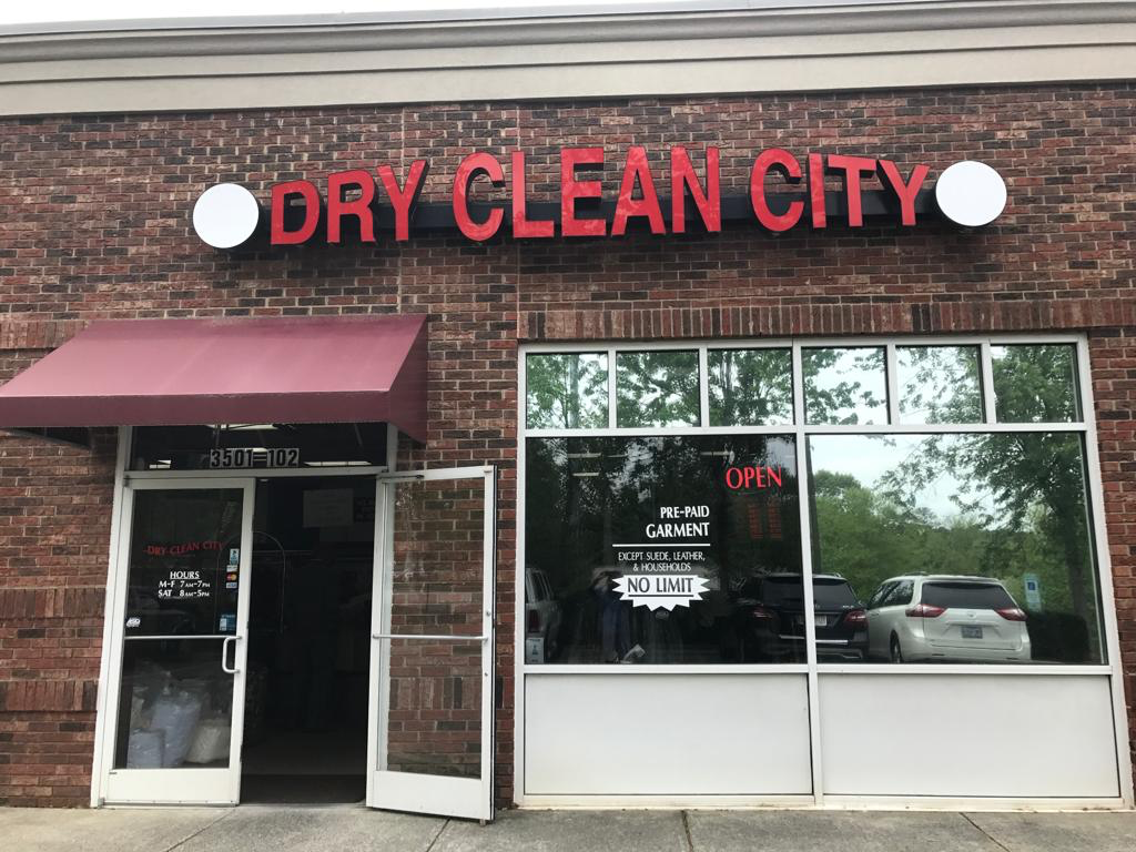 Storefront of Dry Clean City in Raleigh